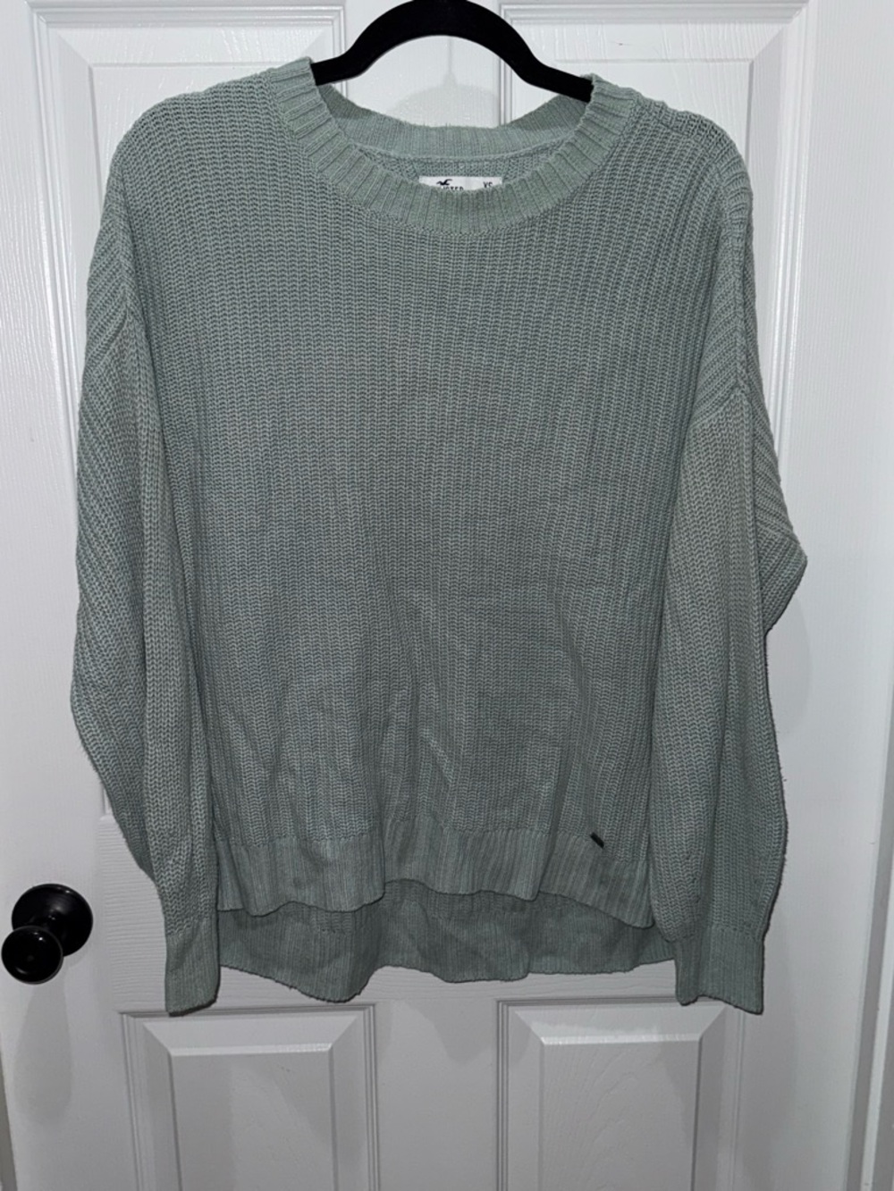 Hollister Mint Sage Crewneck Knit Sweater